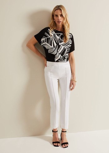 Phase Eight Miah Capris Trousers White Australia | AE5746108